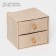 Box LADOOM "Francesca", 2 drawers, 22 × 22 × 20.5 cm, beige color