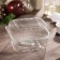A plastic disposable container with an insoluble lid IP-9-LEAV, 200 ml, 13 × 13 × 6 cm, the color is transparent
