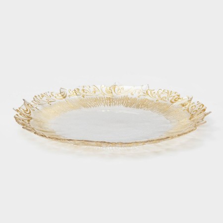 Glass of glass substitution “pattern”, d = 33 cm, gold edging color-1