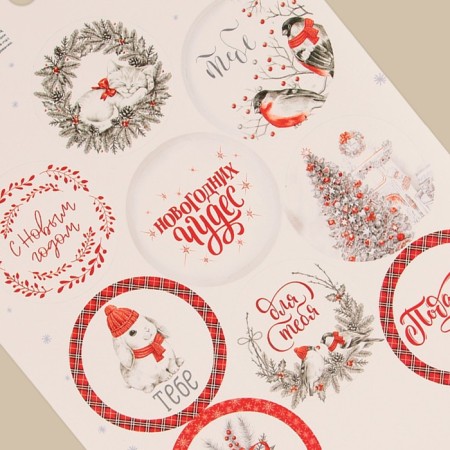 Stickers for gifts "only for you", 14 x 21 cm, new year-2