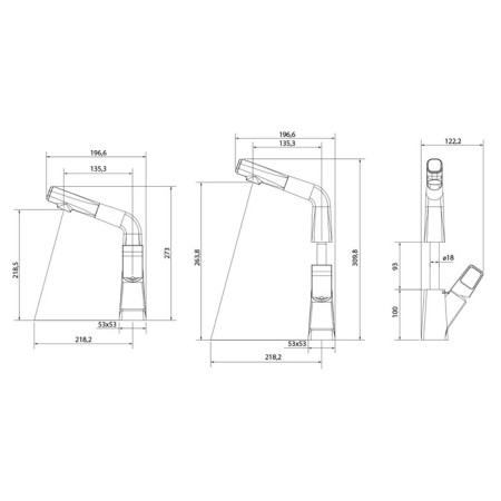 LEMARK SOL LM6008BR shell mixer, single -legged, pour length - 135 mm, black-10