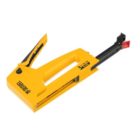 Furniture stapler Denzel 40214, aluminum corps, types of brackets 53, 300, 500-2