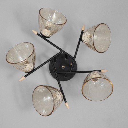 Chandelier "Charlene" 5he27 40w Black 60x60x27 cm Bayerlux-4