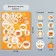 Decor for creativity cardboard "Chips and buttons. Orange" 24 pcs 13x16.5cm