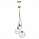 Suspended EVOLUCE lamp. Sle103113-03. Satturo. 3x60 watts, E27, 30x30x120 cm, golden color