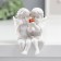 Polystone souvenir "Snow -white angels with a crystal" 7x5x5 cm