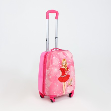 Support Children's 18 ", Lightning Department, 4 wheels, pink color-1