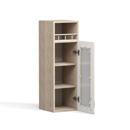 Cabinet-alarm cabinet with a shelf Angelica 300x300x920 oak milk/ash-1