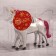 Christmas tree decoration "Fairytale unicorns" (set 2 pcs) 9x9 cm, silver