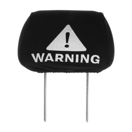 Covers on the headrest "Attention!", Black, set 2 pcs-2