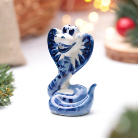 Souvenir "Cobra Zen", Gzhel, 7.3 cm-2