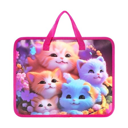 Folder with handles plastic, A4, kittens-1