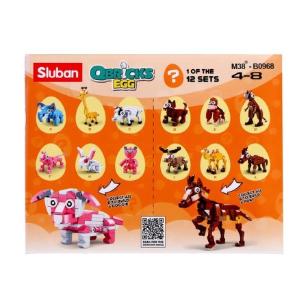 Designer in the egg "Animals", 12 species, mix-8
