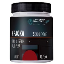Краска для мебели и дерева «Королевский красный», полуматовая, 0.75 кг
