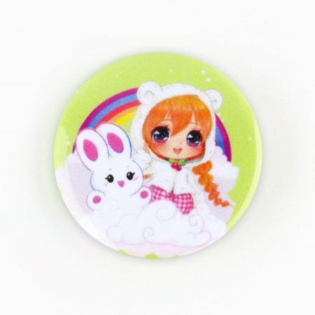 Metal icon, sunset "Cute anime", d = 2.5 cm, mix-10