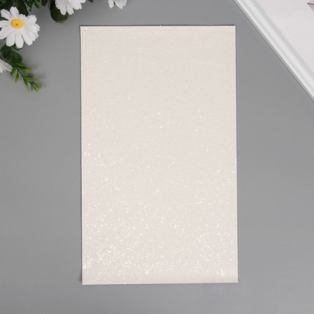 Liszt for creativity claims. Kozh "Large sparkles" White sheet 33x20 cm thick 0.84 mm-1