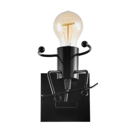 Sconces "man" E27 40W black 14x14x17 cm-4