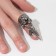 Ring "Claw" tiger, color black silver, 20 size