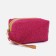 Cosmetic bag with a lining, raspberry color