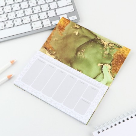 Golden Teacher Gift Set: A5 Diary, 80 sheets, planing, pen, paper block-7