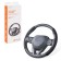 Airline steering linings, lateral, universal, set 2 pcs., Black