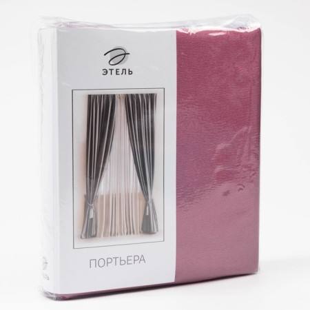 Curtain curtain "Ethel" width 135 cm, height 260 cm, purple color, glossy-3