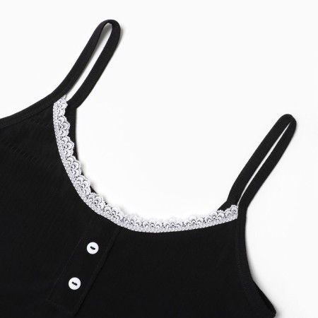 Female pajamas (top/shorts), black color, size 52-4