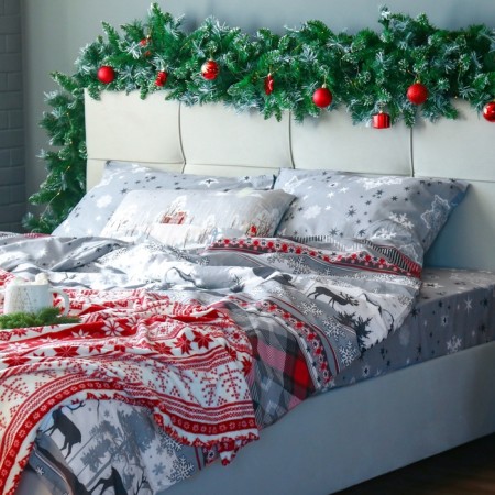 Bed linen Ethel Duet Snow Time 143x215CM-2ST, 220x240cm, 50x70cm-2pcs-4