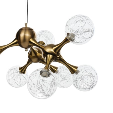 Chandelier "Molecule" 8xg9 brass 73x73x150 cm-4