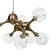 Chandelier "Molecule" 8xg9 brass 73x73x150 cm