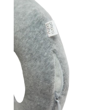 Soft Bagel neck pillow, size 23x28 cm, gray color-4