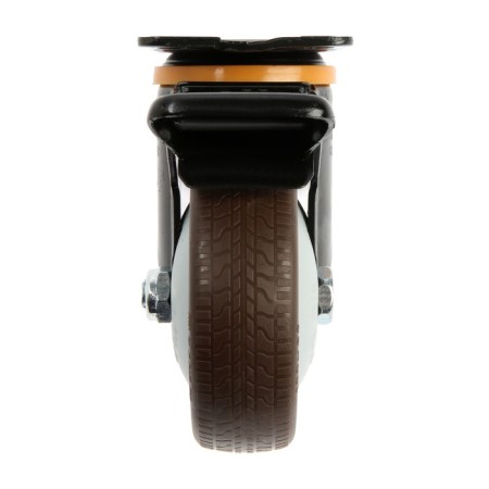 Furniture wheel Cappio d = 100, on the site, with a stop, rotary, TPR coating-2