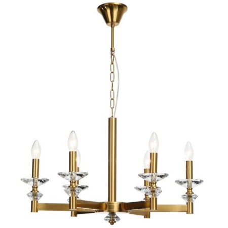Suspended chandelier Albert 6xe14 40W, size 65x65x53-115 cm, bronze color