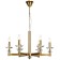 Suspended chandelier Albert 6xe14 40W, size 65x65x53-115 cm, bronze color