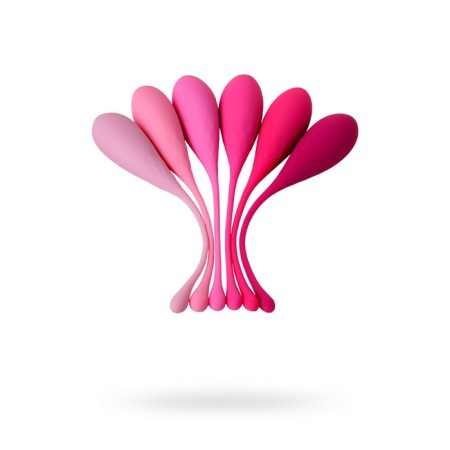 A set of vaginal balls Eromantica K-Rose, silicone, pink color, 6 pcs.