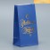 A package without handles “Happy New Year”, blue, with embossing, 10 x 19.5 x 7 cm, New Year