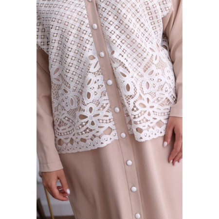 Women's dress, size 54, pink color-4