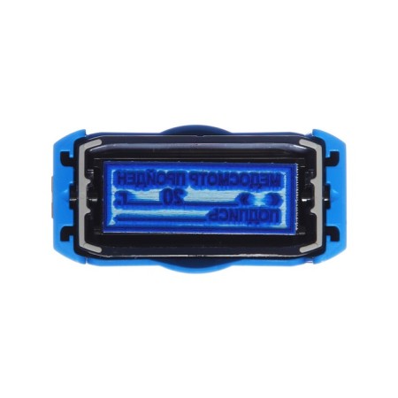 Automatic stamp "Medical inspection" _ "20__g. Signature __", 14 x 38 mm, blue-6