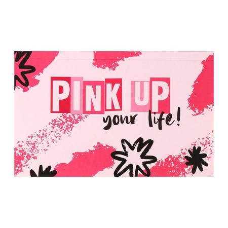 Lowed A6 Planning, with opened sheets, 50 sheets, gluing, soft cover, Pink Style