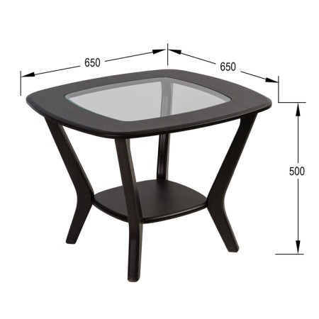 Journal table "Melbourne", 650 × 650 × 500 mm, color Venge-3
