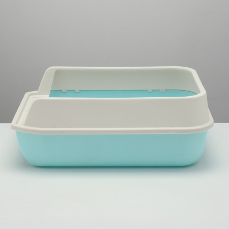 A high side toilet with a scoop and a filter, 50 x 36 x 21 cm, blue-6