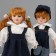 Doll Collectible couple "Olya and Glory, denim outfit" Set 2 pcs 19 cm