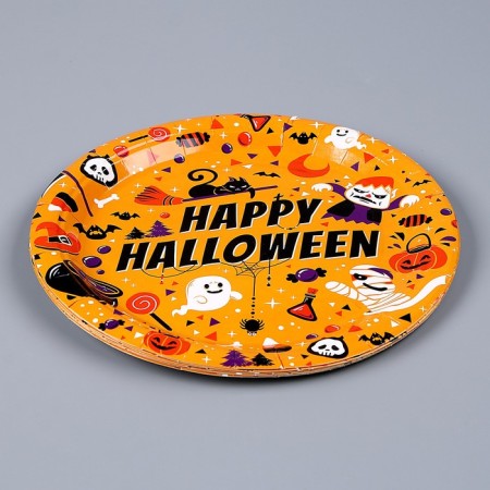 Paper plate "Happy Halloween", in a set of 6 pcs.-2