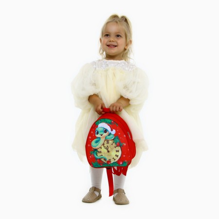 New Year's children's backpack "Snake and Clock", 23x20.5cm, for the New Year-8