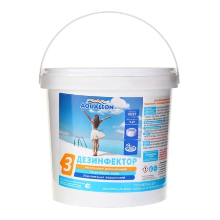Slow Stabilized Chlorine Aqualeon Complex Tab. 200 gr., 3 kg