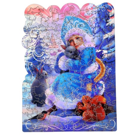New Year's puzzle Figure "New Year! Winter beauty ", holographic details
