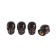 Torso valve cap, "skull", black, set 4 pcs