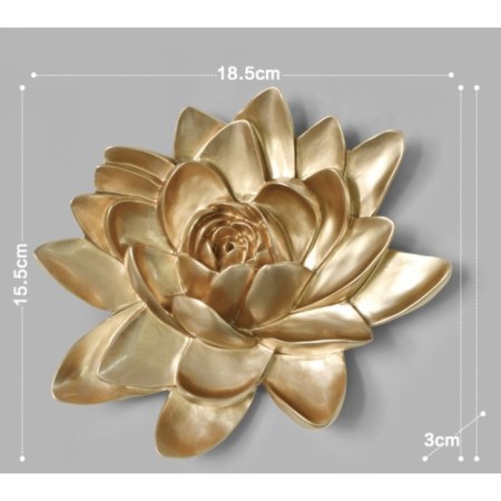 Nast -wall decor, "Lotus" 15.5 x 18.5 cm, gold-5
