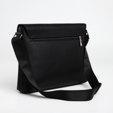 Male Business Bag, Textura, 3 external pockets, black color-1