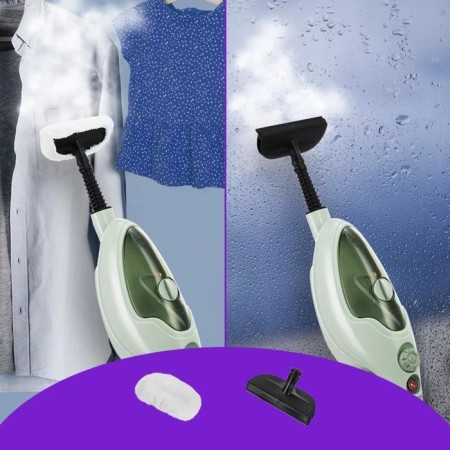Steam mop KitFort KT-1076, 1300 W, 450 ml, cord 2.8 m, light green-2